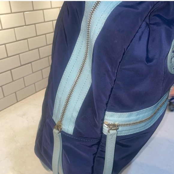 Tory Burch Navy and Light Blue Backpack #40